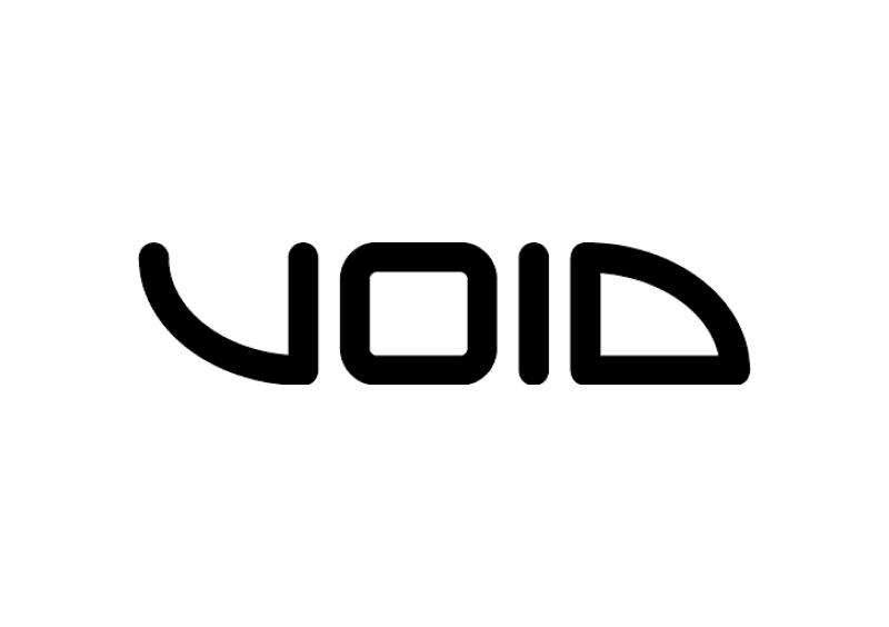 Logo with the word VOID in a stylized font on a transparent background.